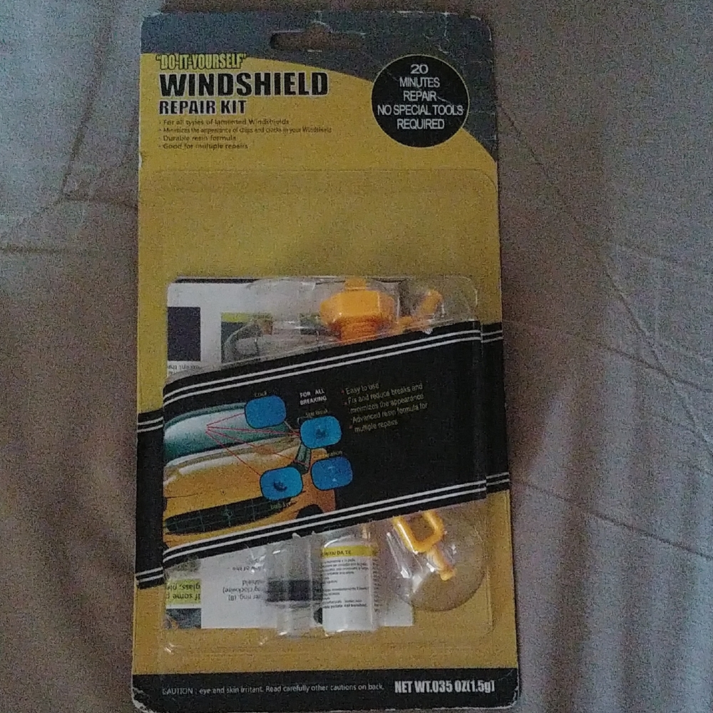 DIY Windshield Repair Kit - Yellow